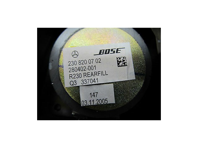 2004-2006 MERCEDES BENZ SL600 R230 OEM RIGHT REAR LUGGAGE BELT W/ SPEAKER