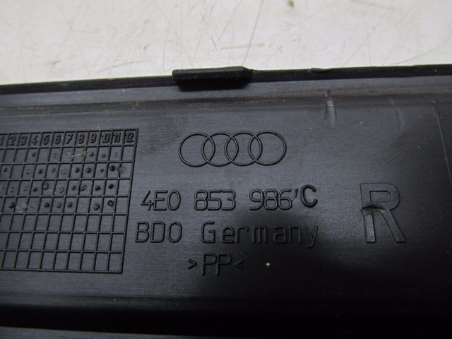 2004-2008 AUDI A8L W12 OEM RIGHT FRONT OUTER DOOR SILL SCUFF PLATE TRIM