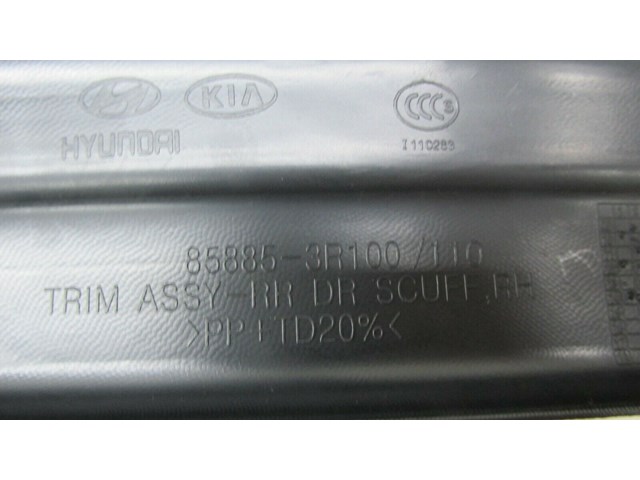 2014-2016 KIA CADENZA OEM RIGHT REAR PASSENGER SIDE LOWER DOOR SILL TRIM 