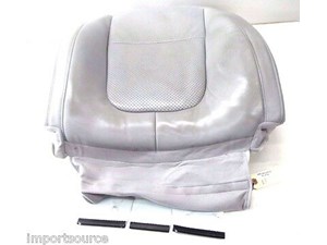 2009-2011 JAGUAR XF OEM LEFT FRONT UPPER SEAT CUSHION GRAY PERFORATED LEATHER 