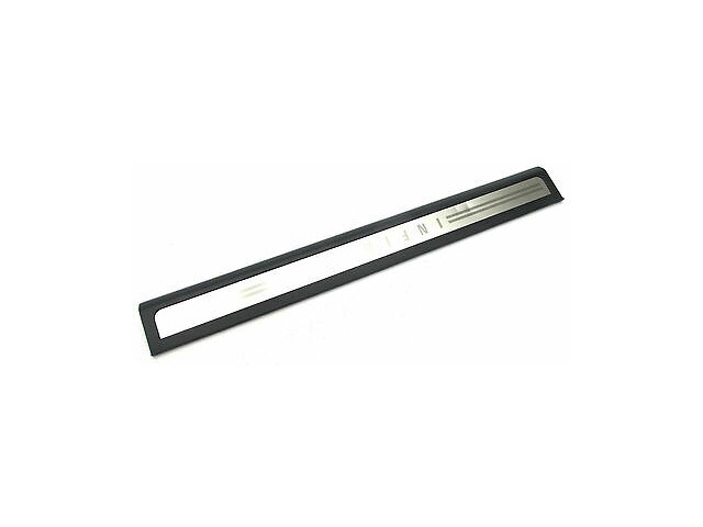 2005-2006 INFINITI G35 SEDAN OEM RIGHT SIDE FRONT DOOR SILL BLACK BRUSHED METAL