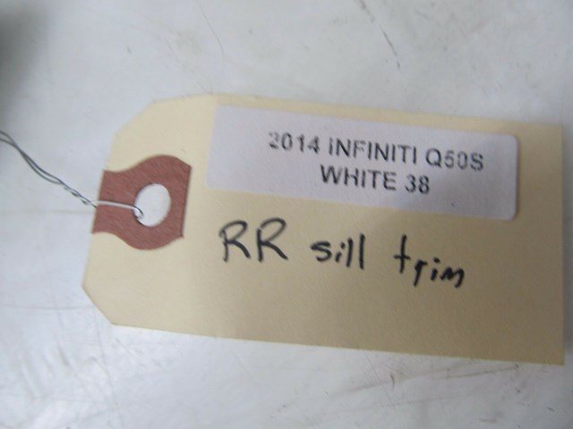 2014-2016 INFINITI Q50 OEM RIGHT REAR DOOR SILL KICK PANEL COVER 769B2 4GA0A