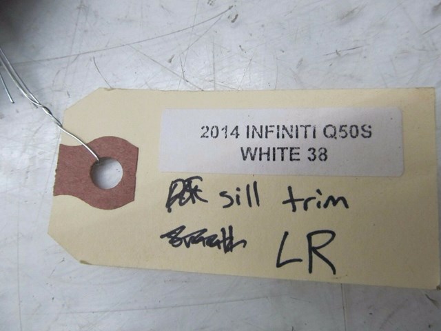 2014-2016 INFINITI Q50 OEM LEFT REAR DOOR SILL KICK PANEL COVER 769B3 4GA0A