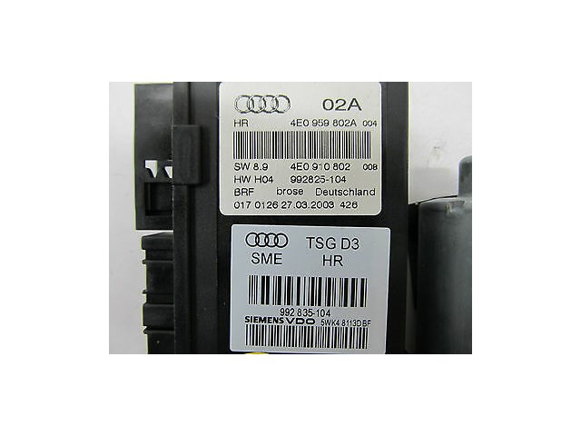 2004-2006 AUDI A8 L QUATTRO D3 OEM RIGHT REAR BACK WINDOW REGULATOR MOTOR