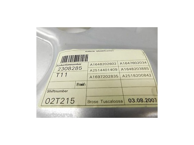 2007-2012 MERCEDES GL450 X164 OEM RIGHT FRONT PASSENGER DOOR WINDOW REGULATOR