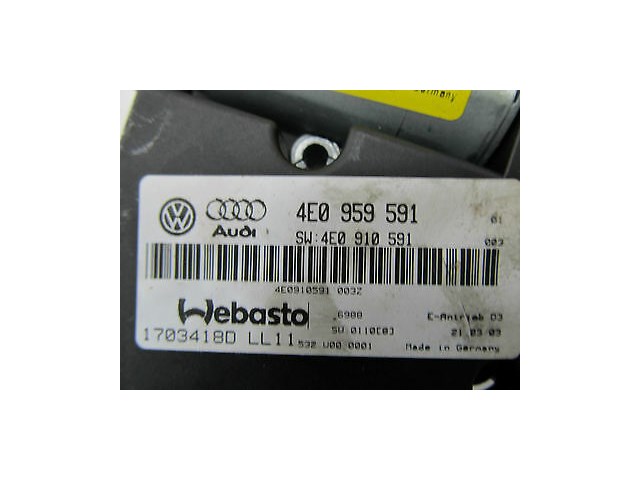 2004-2006 AUDI A8 L QUATTRO D3 OEM POWER SUNROOF MOTOR ASSEMBLY 4E0959591