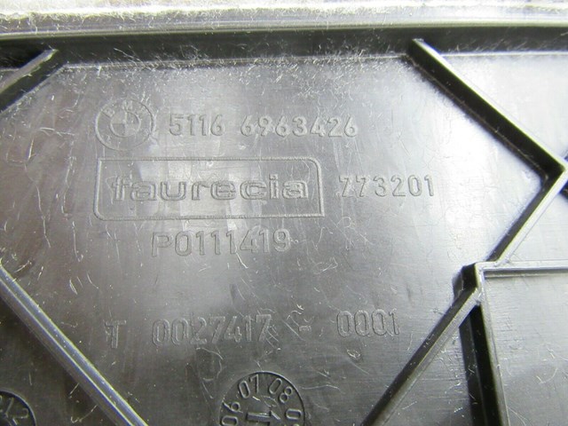 2007-2010 BMW X5 E70 OEM RIGHT OF CENTER CONSOLE CARPET TRIM COVER GRAY