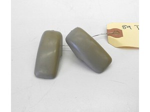 1989 BENTLEY TURBO R OEM SUN VISOR CLIPS HOOKS LEFT AND RIGHT SIDE TAN COLOR