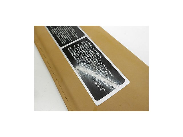 1989 BENTLEY TURBO R OEM LEFT SIDE DRIVERS SUN VISOR SUNVISOR LEATHER TAN COLOR