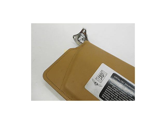 1989 BENTLEY TURBO R OEM LEFT SIDE DRIVERS SUN VISOR SUNVISOR LEATHER TAN COLOR