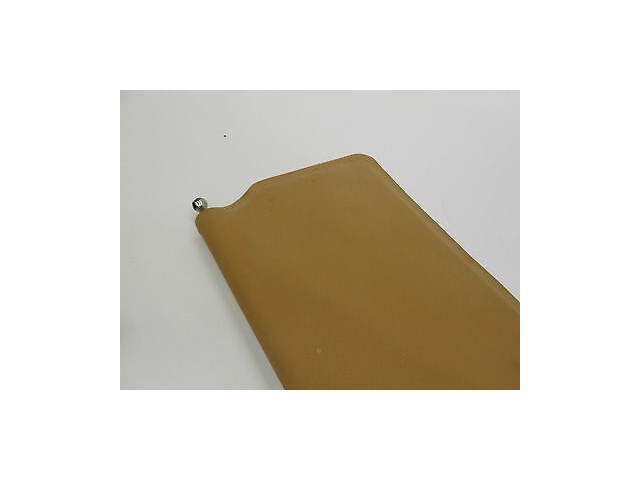 1989 BENTLEY TURBO R OEM RIGHT SIDE PASSENGER SUN VISOR LEATHER TAN COLOR