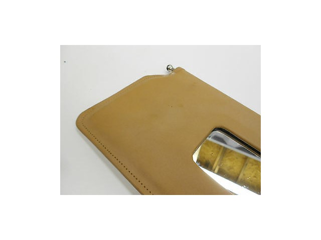 1989 BENTLEY TURBO R OEM RIGHT SIDE PASSENGER SUN VISOR LEATHER TAN COLOR