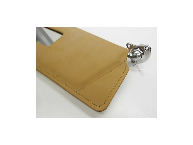 1989 BENTLEY TURBO R OEM RIGHT SIDE PASSENGER SUN VISOR LEATHER TAN COLOR