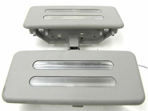 2008-2010 BMW 535xi 528 E60 OEM INTERIOR MIRROR SUN VISOR LIGHT LAMP SET PAIR