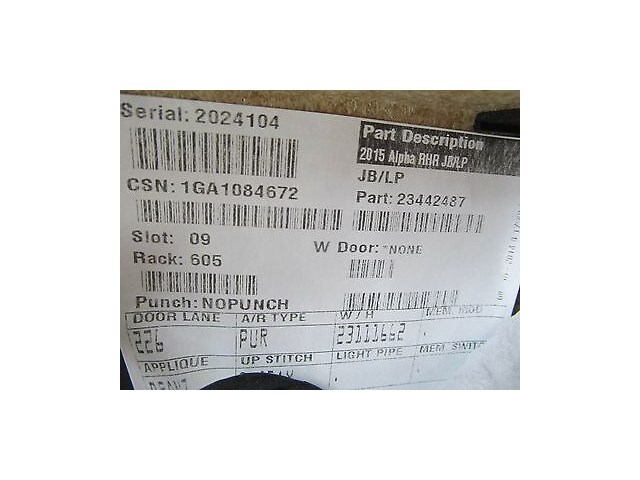 2013-2016 CADILLAC ATS OEM RIGHT REAR PASSENGER INTERIOR DOOR PANEL TRIM