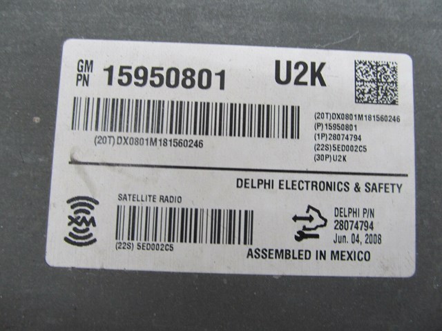  2004-2011 SAAB 9-3 OEM RIGHT REAR TRUNK SATELLITE RADIO SIGNAL RECEIVER 