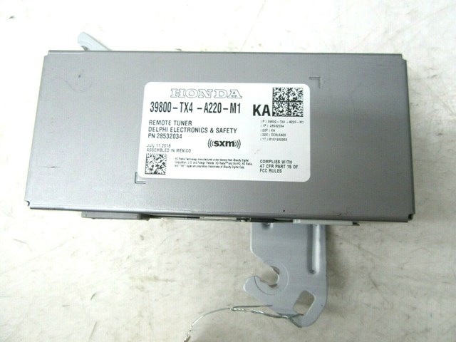 2016-2018 ACURA RDX OEM R. DASH REMOTE TUNER XM SATELLITE RADIO MODULE COMPUTER 