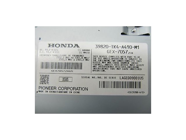 2012-2014 ACURA TL UA8 OEM CENTER DASH SATELLITE XM RADIO MODULE COMPUTER UNIT