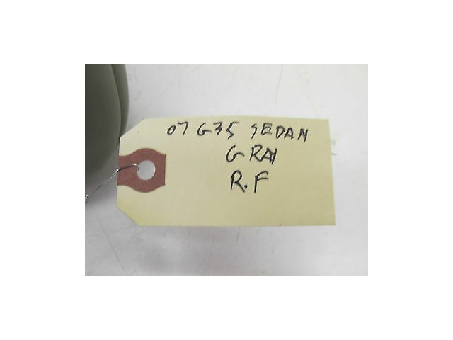 2007-2008 INFINITI G35 SEDAN OEM RIGHT SIDE FRONT SEAT HEADREST GRAY LEATHER