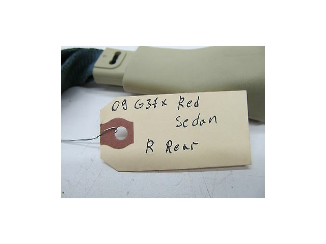 2009 INFINITI G37X SEDAN AWD OEM RIGHT REAR  SEATBELT SEAT BELT BUCKLE RELEASE 