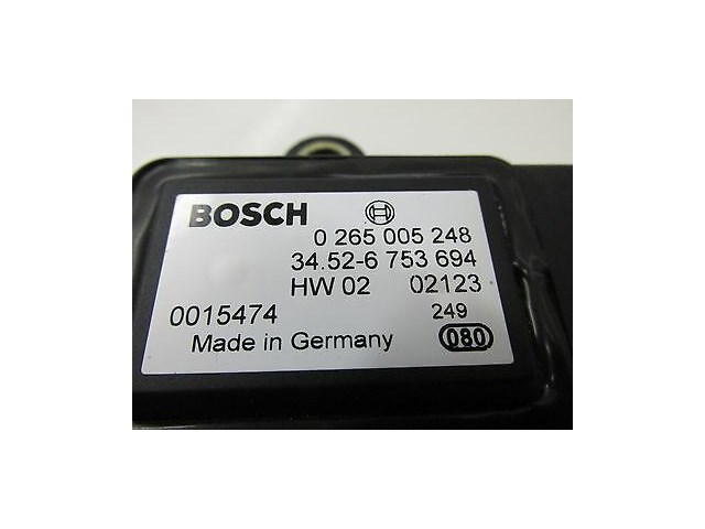 2001-2003 BMW X5 4.4L E53 OEM YAW ROTATIONAL TURN RATE SENSOR BOSCH 6753694