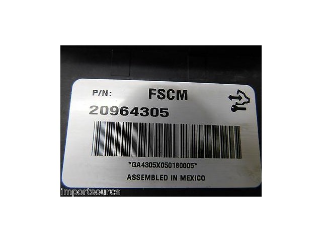 2013-2015 GMC ACADIA OEM FUEL PUMP CONTROL MODULE 20964305