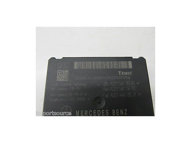 2007-2009 MERCEDES S550 W221 OEM CENTRAL GATEWAY CONTROL MODULE COMPUTER 