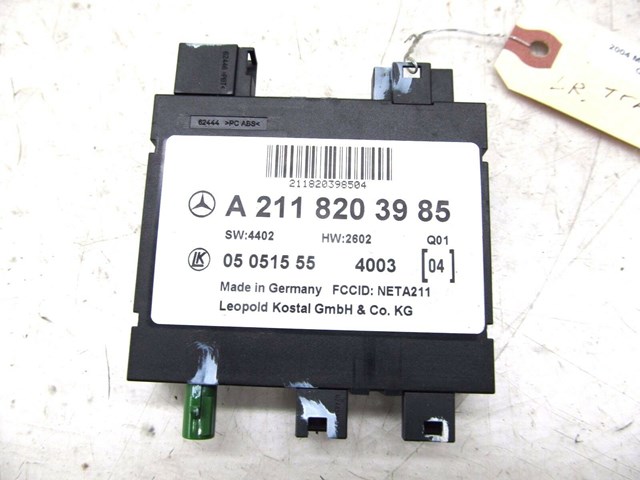2003-2006 MERCEDES E500 W211 OEM KEYLESS GO ENTRY CONTROL MODULE 2118203985