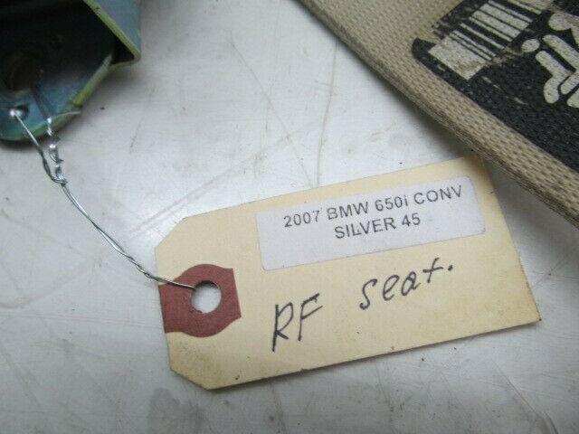 2006-2010 BMW 650i E64 E63 OEM RIGHT FRONT SEAT BELT RETRACTOR ADJUSTMENT 