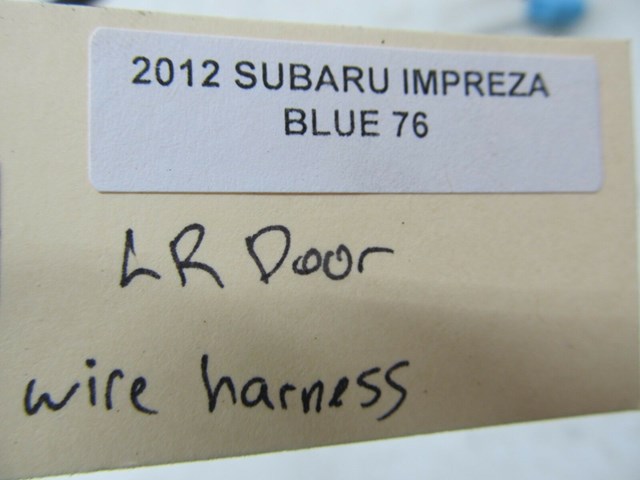 2010-2014 SUBARU IMPREZA OEM LEFT REAR DRIVER SIDE DOOR WIRING HARNESS 