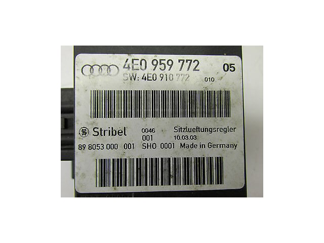 2004-2006 AUDI A8 L QUATTRO D3 OEM RIGHT FRONT VENTILATION SEAT MODULE