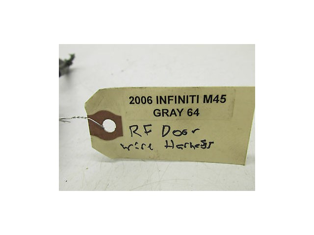 2006-2009 INFINITI M45 M35 OEM RIGHT FRONT PASSENGER SIDE DOOR WIRING HARNESS