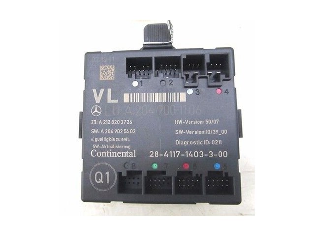 2012-2014 MERCEDES C250 W204 OEM LEFT FRONT DOOR CONTROL UNIT MODULE A2128203726