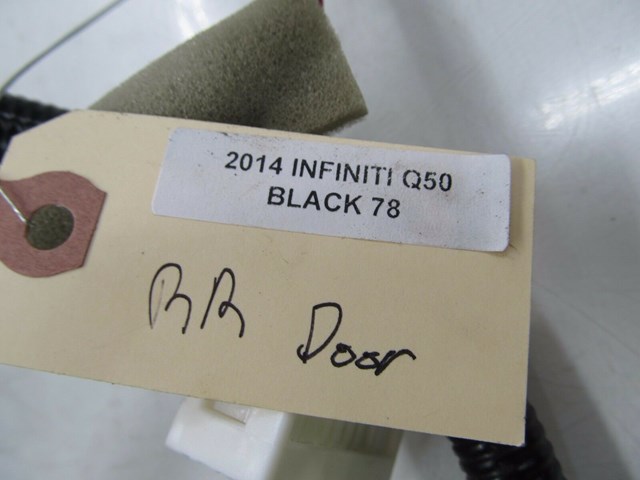 2014-2016 INFINITI Q50 OEM RIGHT REAR PASSENGER SIDE DOOR WIRING HARNESS  