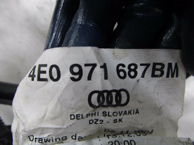 2004-2008 AUDI A8L W12 OEM RIGHT REAR PASSENGER DOOR WIRING HARNESS 4E0971687BM
