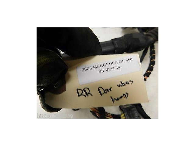 2007-2012 MERCEDES GL450 X164 OEM RIGHT REAR PASSENGER DOOR WIRING HARNESS WIRE