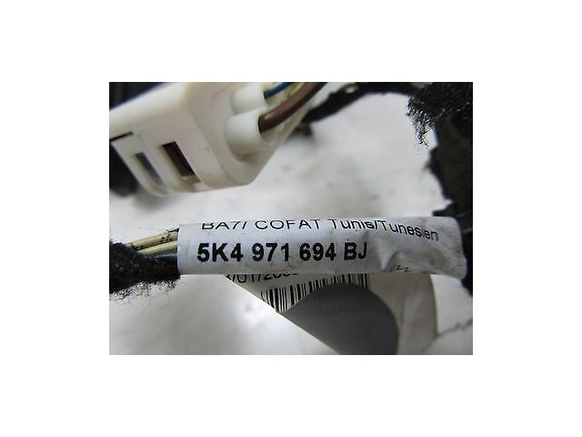 2008-2013 VOLKSWAGEN GTI MK6 OEM RIGHT REAR PASSENGER DOOR WIRING HARNESS