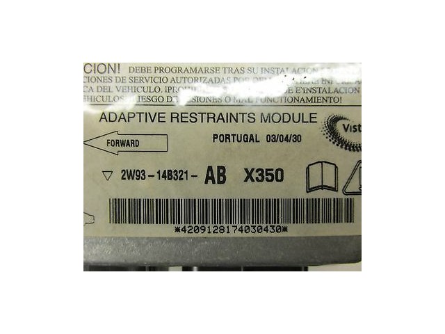 2004-2007 JAGUAR XJR X350 OEM CENTER CONSOLE AIRBAG ADAPTIVE RESTRAINTS MODULE