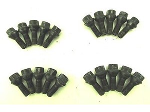 2008-2010 BMW 528i 535i E60 OEM WHEEL LUG BOLTS SET OF 20 RIM SECURE BLACK