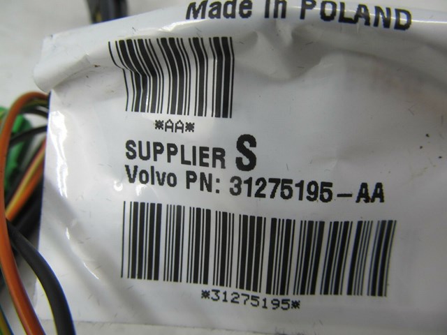 2006-2013 VOLVO C70 T5 OEM CENTER CONSOLE WIRING HARNESS  PLUGS 31275195