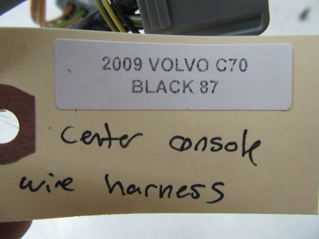 2006-2013 VOLVO C70 T5 OEM CENTER CONSOLE WIRING HARNESS  PLUGS 31275195