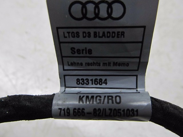 2004-2008 AUDI A8L W12 OEM RIGHT FRONT PASSENGER SEAT WIRING HARNESS PLUGS