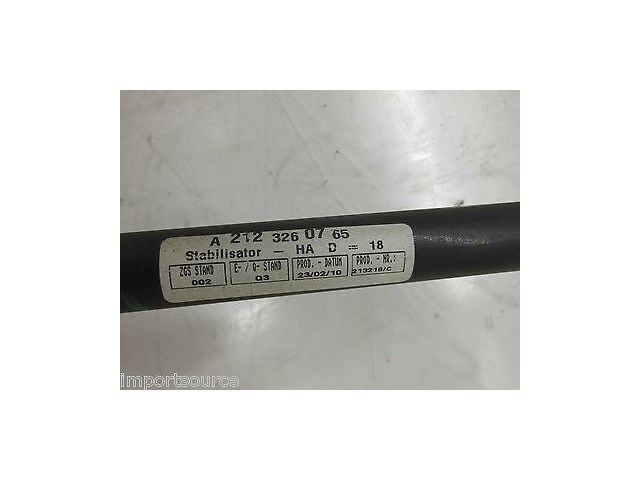 2010-2013 MERCEDES E350 W212 OEM REAR STABILIZER SWAY BAR ANTI ROLL 2123260765