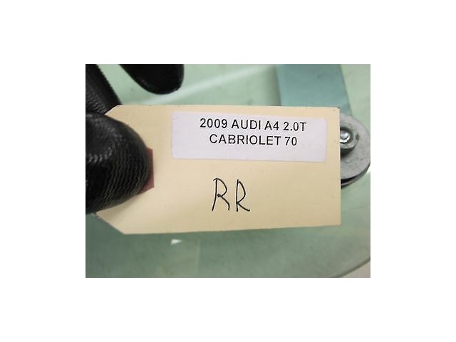 2009 AUDI A4 CABRIOLET 2.0T OEM RIGHT REAR QUARTER WINDOW AUTO GLASS