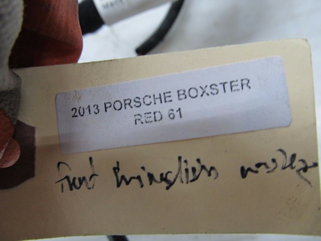 2013-2015 PORSCHE BOXSTER 981 OEM FRONT HOOD WINDSHIELD WIPER WIRING HARNESS 