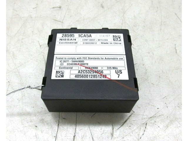 2009-2016 INFINITI FX35 QX70 OEM RIGHT FRONT UNDER DASH KEYLESS CONTROL MODULE 