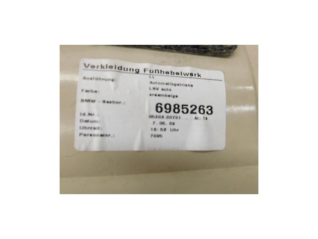 2008-2010 BMW 535i E60 OEM LEFT FRONT UNDER DASH KICK PANEL TRIM COVER 