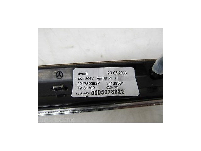 2007-2009 MERCEDES S550 W221 OEM LEFT REAR DOOR PANEL WOODGRAIN TRIM WALNUT 