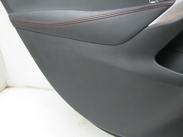  2013-2017 MAZDA 6 GRAND TOURING OEM LEFT REAR DOOR PANEL BLACK W/ RED STITCHING