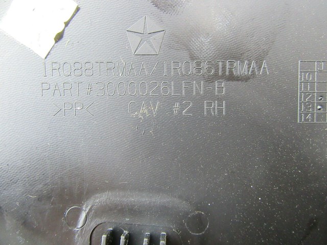 2011-2018 DODGE JOURNEY OEM RIGHT FRONT DASH END TRIM PANEL BLACK PASSENGER SIDE